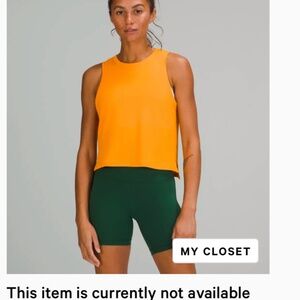 Lululemon Train to Be Tank Top Clementine sz. 6